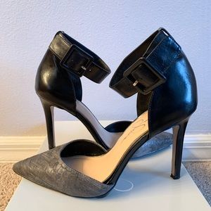 Jessica Simpson Dark Grey and Black Heels